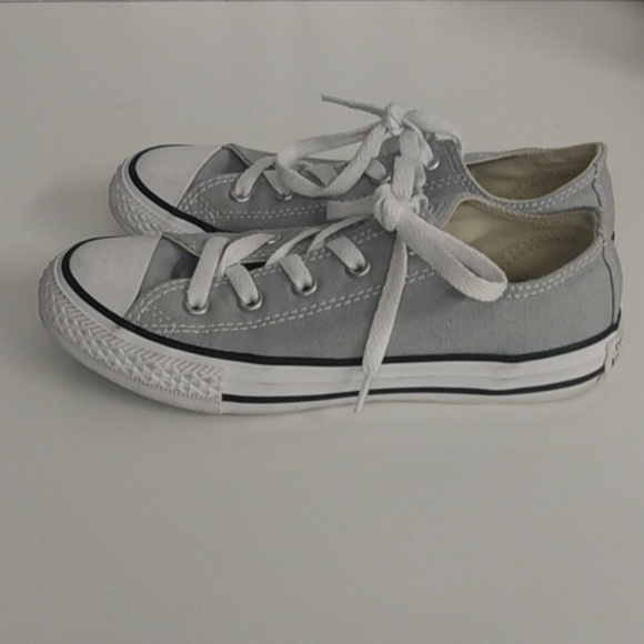 CONVERSE ALL ⭐ STAR Kid's Shoes Size 1 Gray with White - Picture 5 of 12
